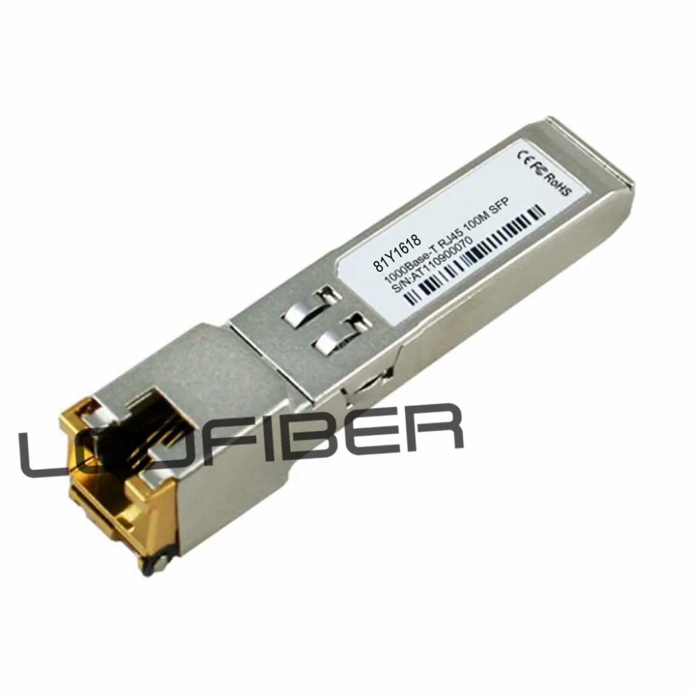 

Совместимый трансивер 81Y1618 1000BASE-T SFP из меди RJ-45 100m