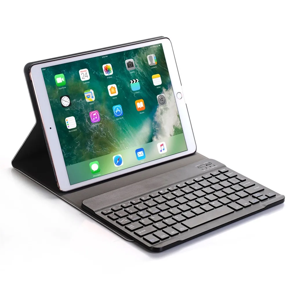 Беспроводная съемная Bluetooth клавиатура VOBERRY тонкий кожаный чехол для Ipad