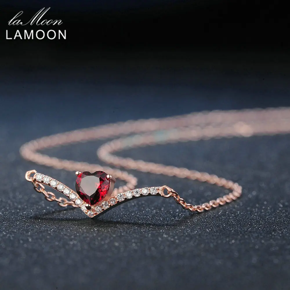 Женская цепочка из серебра 925 пробы с красным гранатом 4 мм|jewelry necklace women|jewelry
