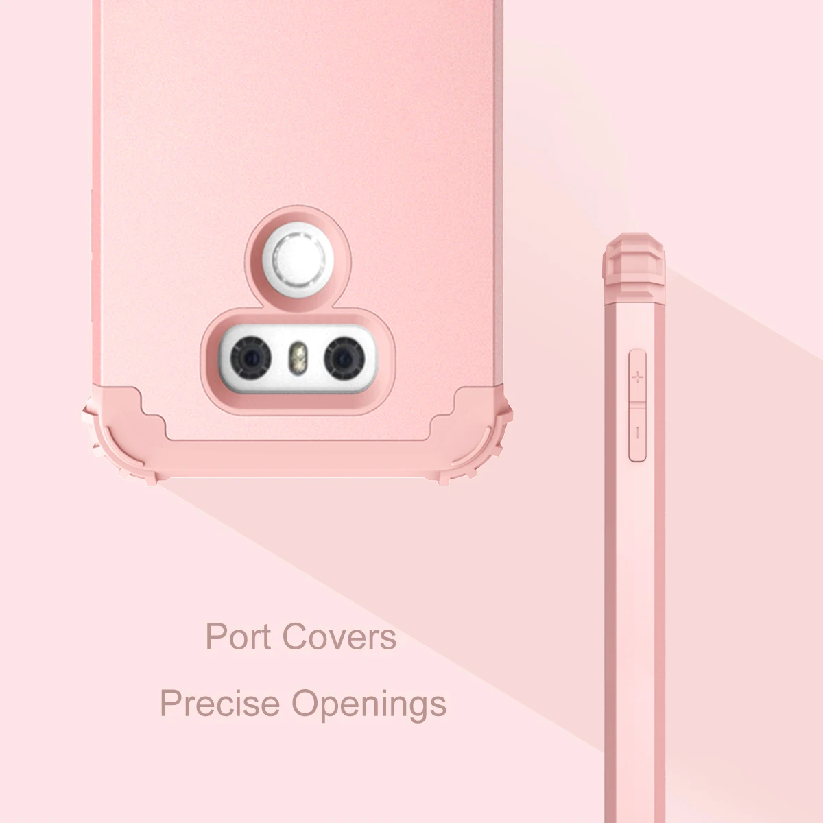 Shockproof Phone Cases for LG G6 Hard PC+Soft TPU 3-Layers Hybrid Full-Body Protect Cover G6(2017) Anti-Knock Shell |