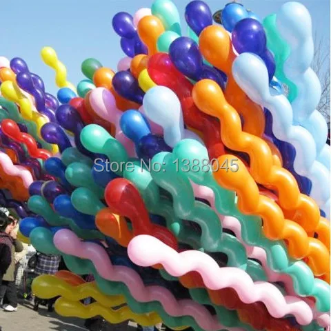 20 шт./лот разноцветные латексные воздушные шары с длинным переплетением