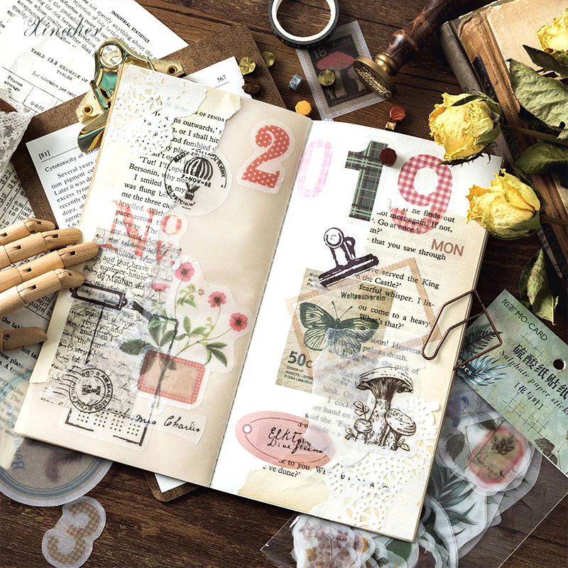 50 шт./пакет Винтаж завод путешествия Луна кофе записи бумажный стикер посылка DIY