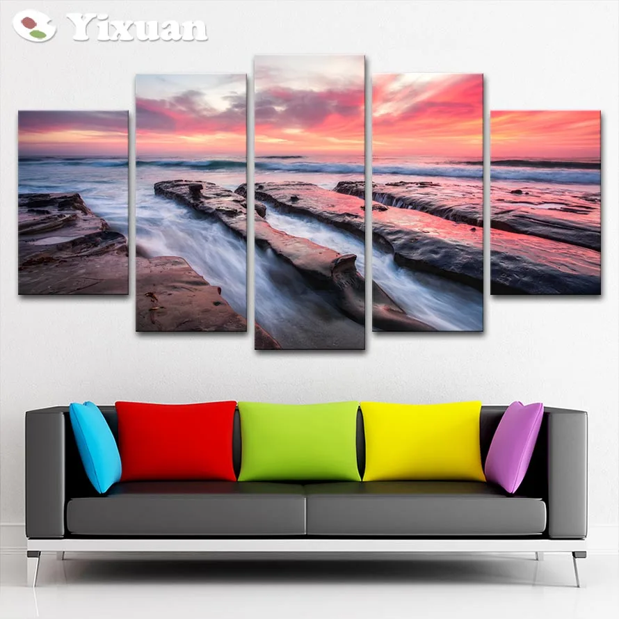 Холст настенные художественные картины декор для гостиной HD печать плакат 5 штук