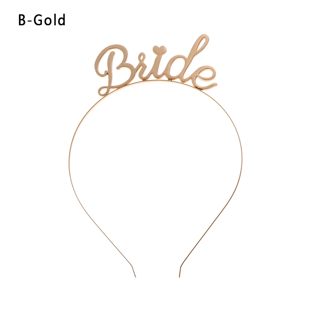 03 1Pc Tiara Crown Bachelorette Party Wedding Hair Accessories Bride Bridesmaid Headband Bridal Wedding Gift Fashion Hair Jewelry - Metal color: 03