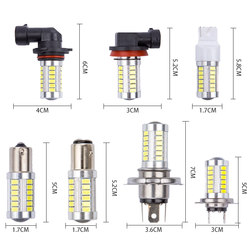 Kevanly 1 шт. автомобильный противотуманный фонарь H8 H11 Led 9005 Hb3 9006 Hb4 H4 H7 1157 P13w H16 5630 33SMD дневные ходовые огни светильник поворот Парковка лампы