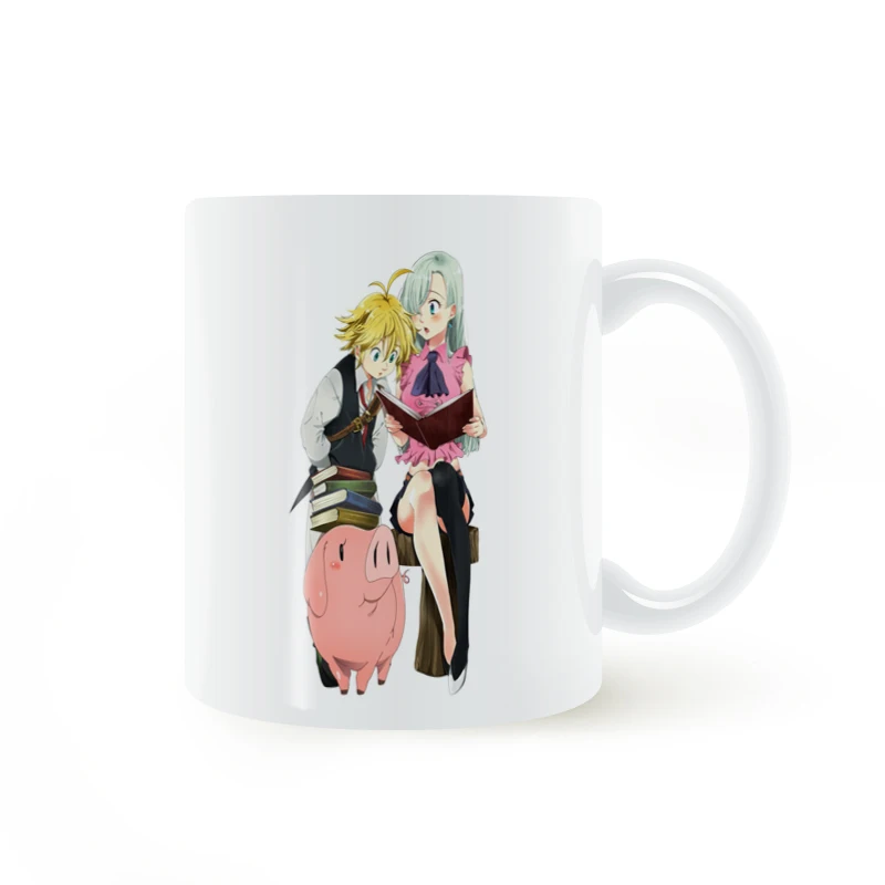 Meliodas, Elizabeth and Hawk аниме The Seven Deadly Sins кружка кофейное Молоко керамическая чашка подарки Домашний декор кружки 11 унций T1536
