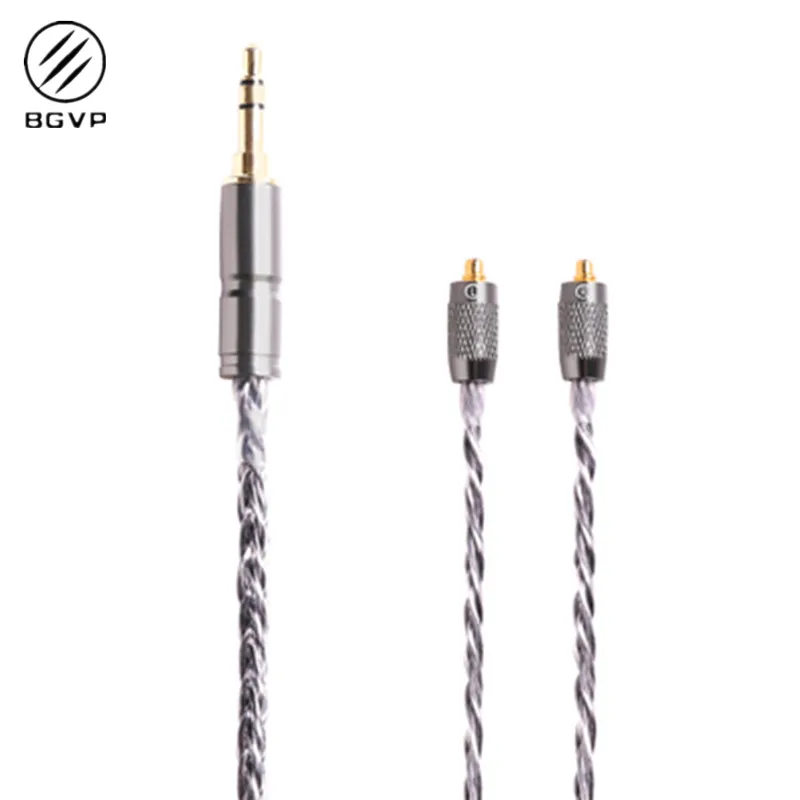 Кабель для наушников BGVP 8 ядер 6N 400 OCC один кристалл медь серебро Hi Fi улучшенный