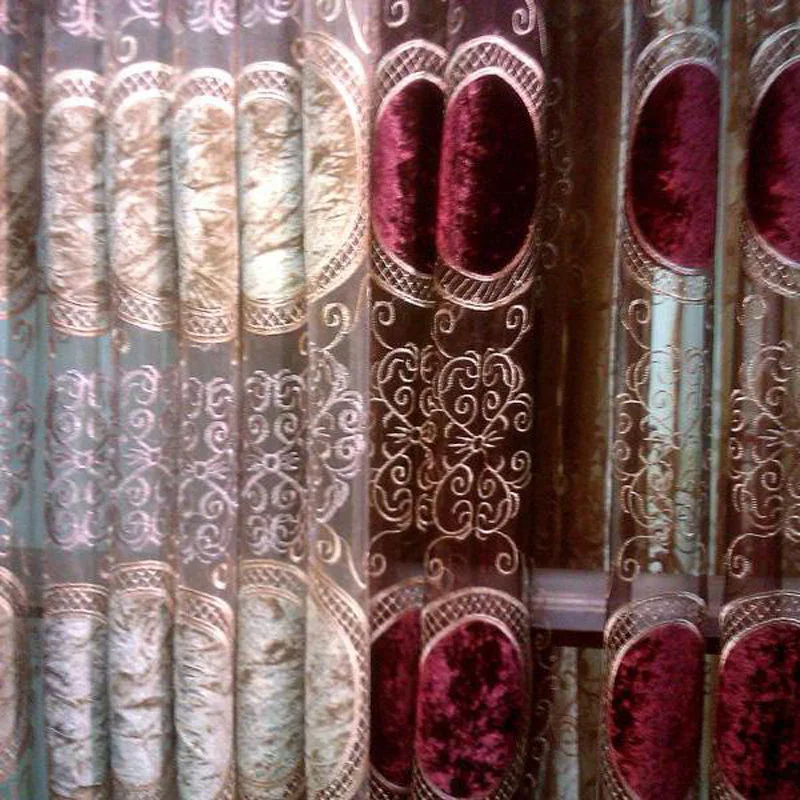 Роскошные красные трендовые занавески винные жалюзи дизайнерские бархатные с