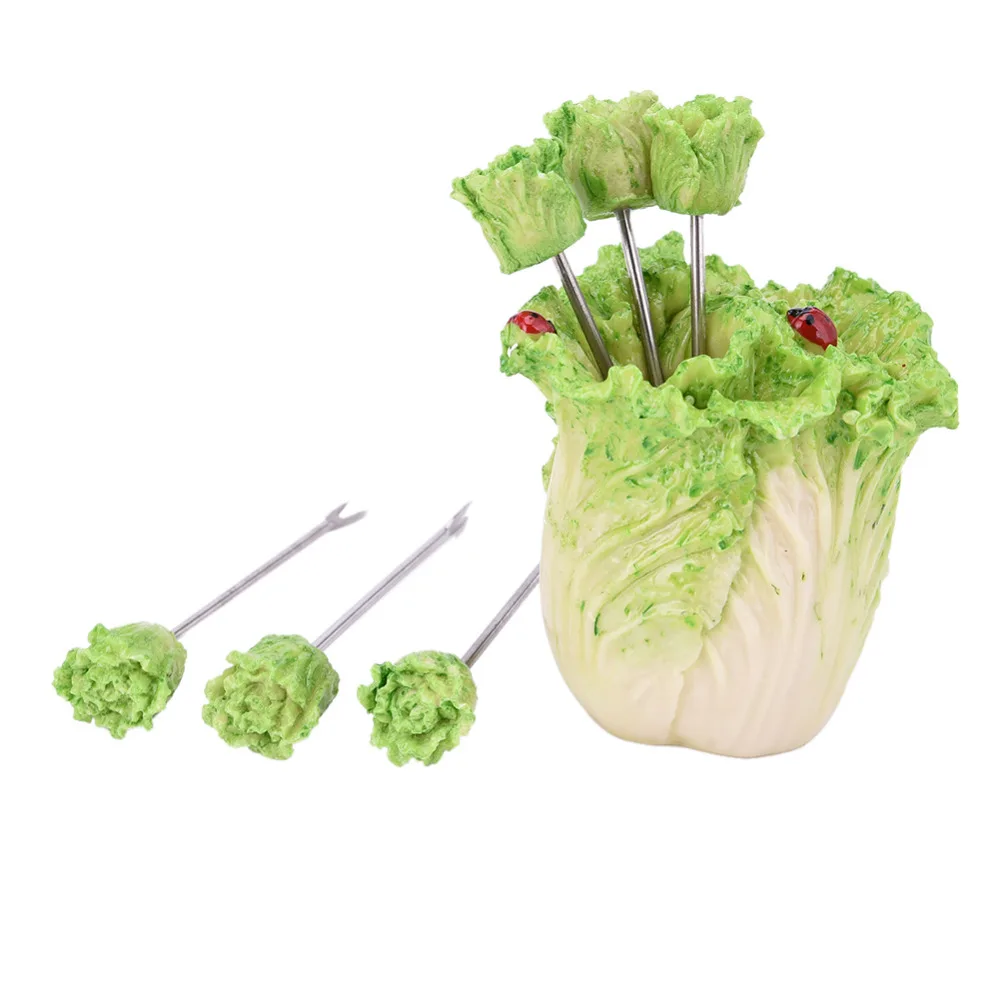 5 шт./компл. набор фруктовая вилка креативное растение Вилка Набор посуды