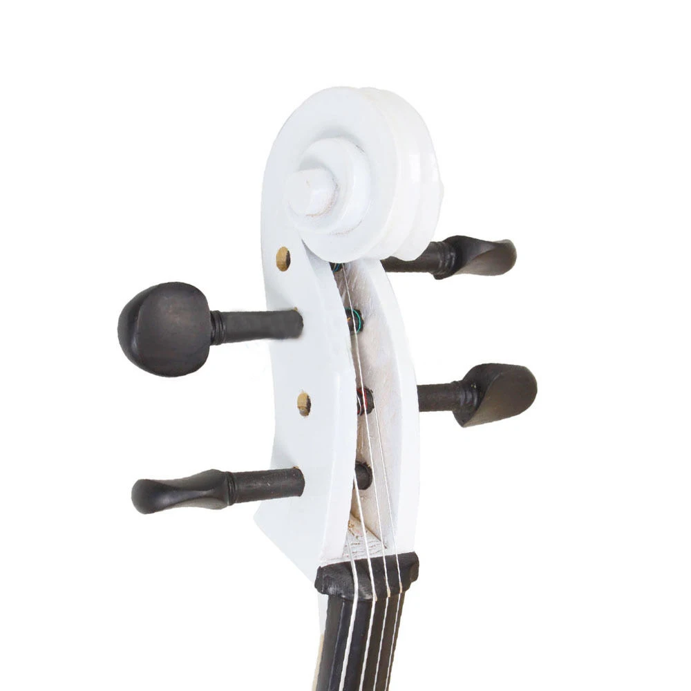 Новый 4/4 полный размер белый цвет деревянный для виолончели с чехлом лук канифоль