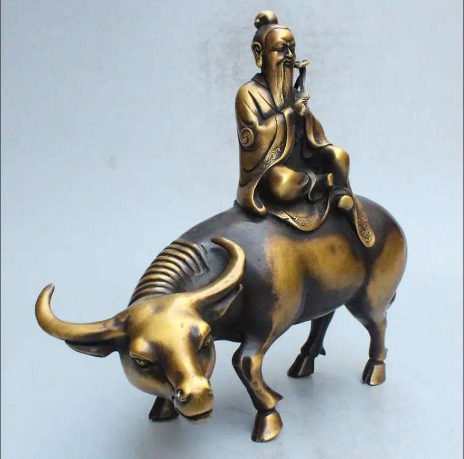 SCY 502+++Pure copper ornament Laozi riding ox Lao King bull's home decoration | Дом и сад
