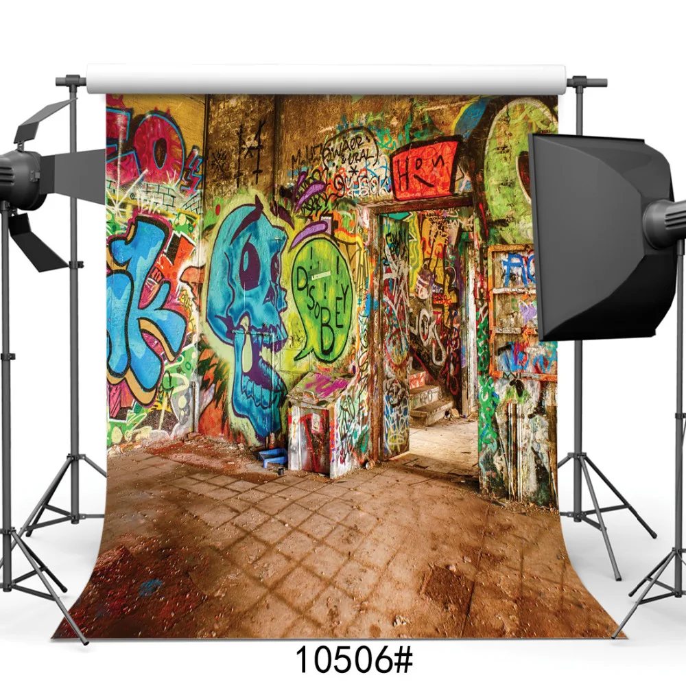 

Photography Backgrounds for Photo Studio Indoor Graffiti Wall Vinyl Cloth Portrait Photo Backdrops for Wedding Kids Baby