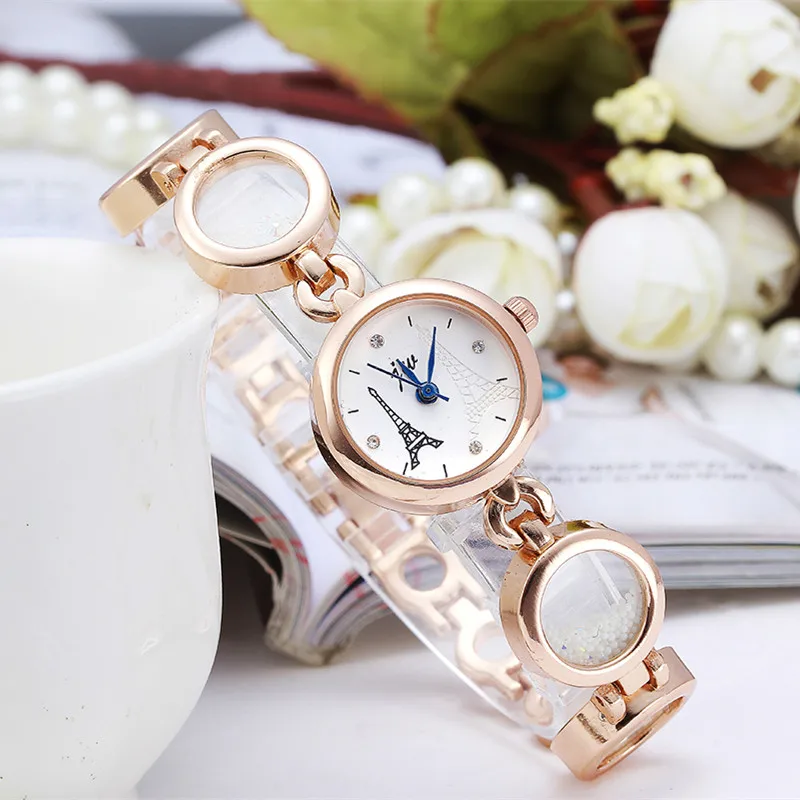 Новинка 100 г. шт./лот модные женские кварцевые наручные часы с ремешком из