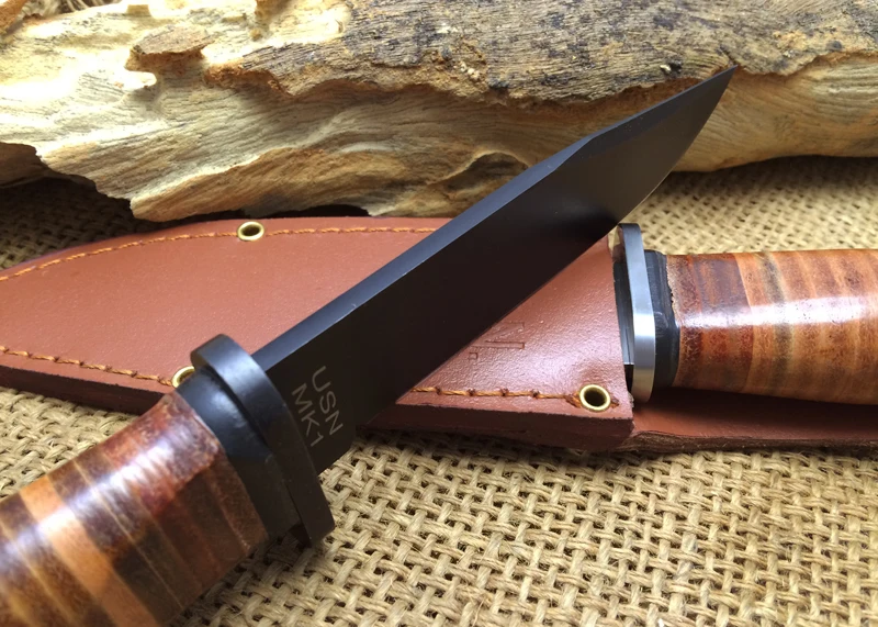 KA-BAR OLEAN NY USN MK1 Тактический фиксированный нож 7CR17Mov Лезвие Открытый Прямые ножи