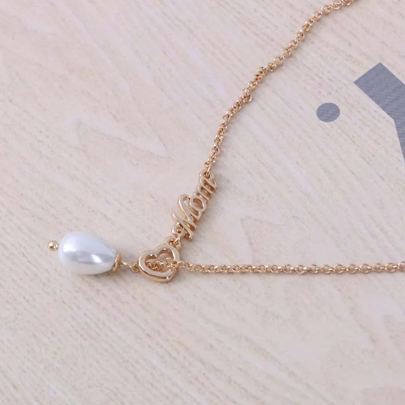 2017 New Alloy Minimalist Imitation Pearls Mother Gift Choker Fashion Necklace Pendants Part Pendant Necklaces For Women Jewelry | Украшения