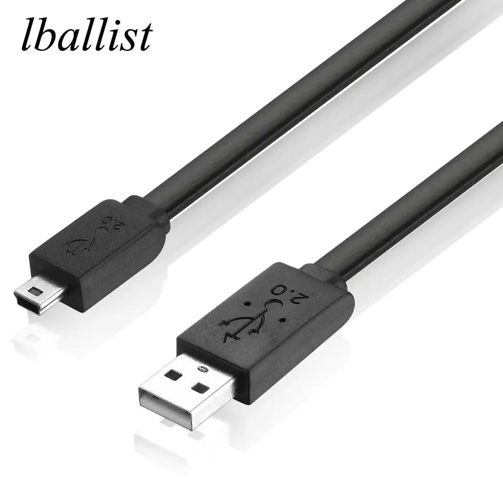 Lballist плоский USB мини 5P кабель USB2.0 Тип A для Mini Мужской передачи данных MP3 MP4 GPS