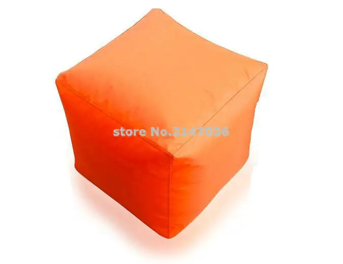 Foldable Ottoman , square orange bean bag ottoman and footst
