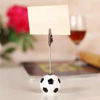 free shippingsports collection football design place card holder message card clips unique wedding table decoration sn1033