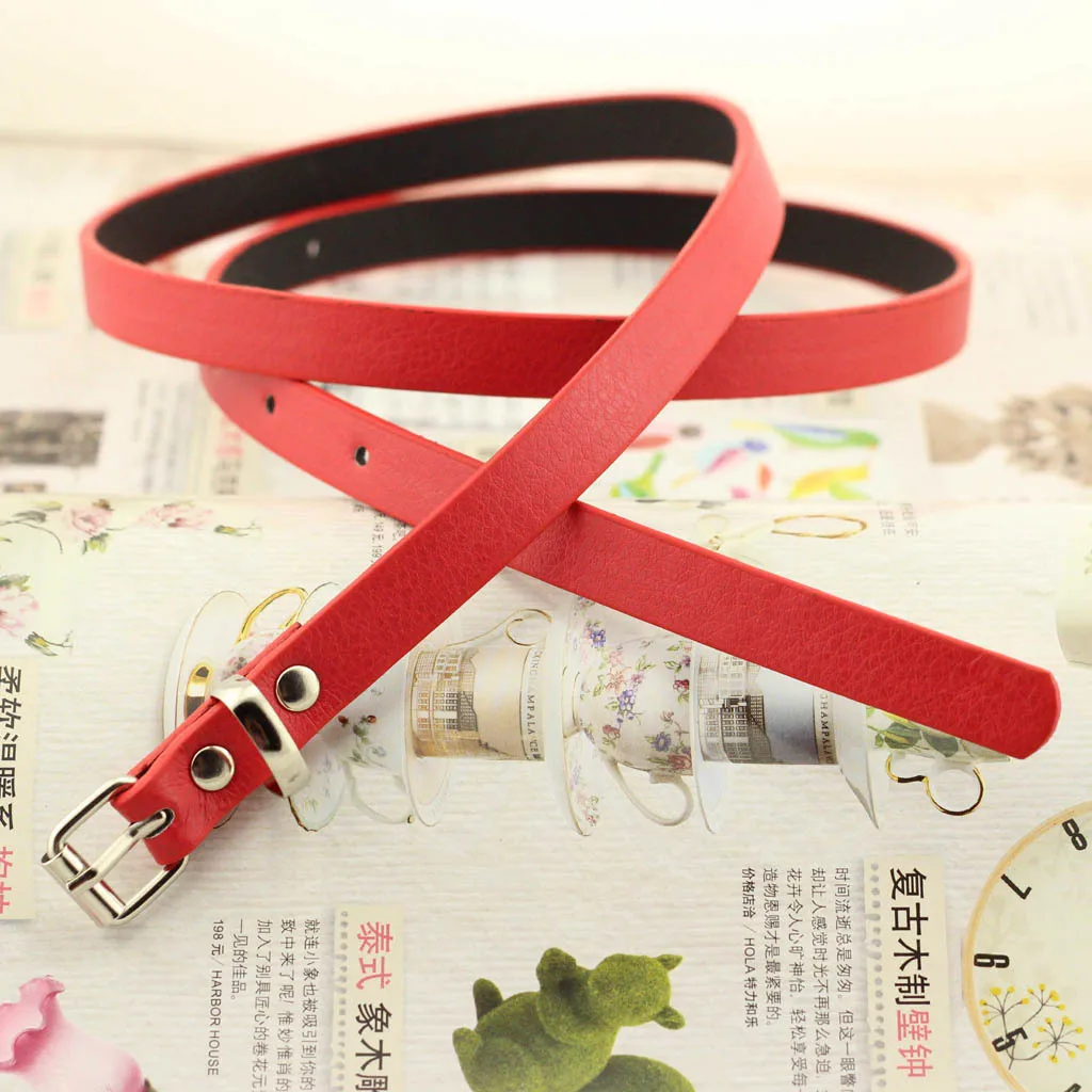 Женский ремень из искусственной кожи модный винтажный черный и красный с