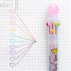 Ручка шариковая разноцветная, 0,5 мм, 10 цветов