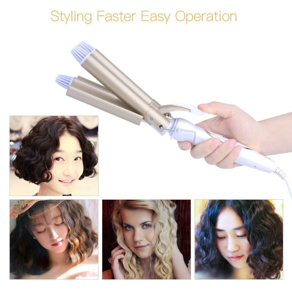 Kemei Pro щипцы для завивки кудрявые турмалиновые керамические бигуди волос большая