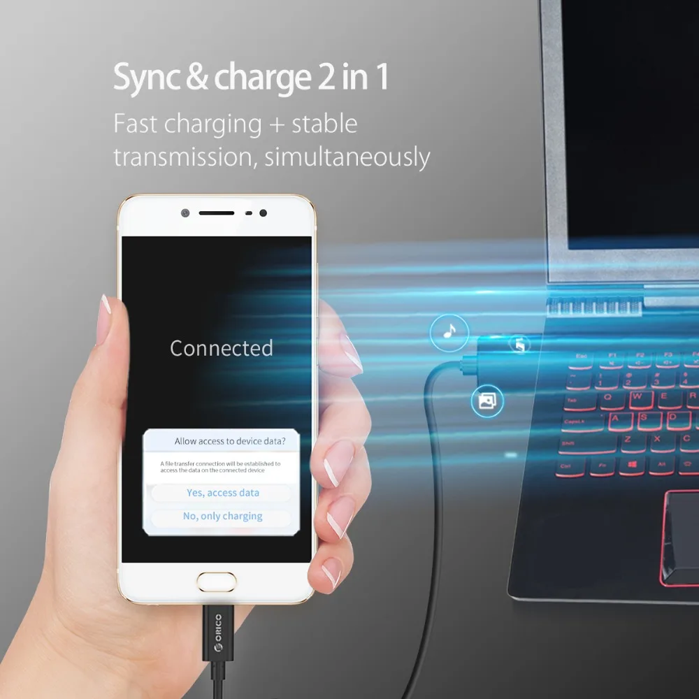 Кабель Usb Type C ORICO кабель для быстрой зарядки и синхронизации данных Samsung S9 S8 Note 8