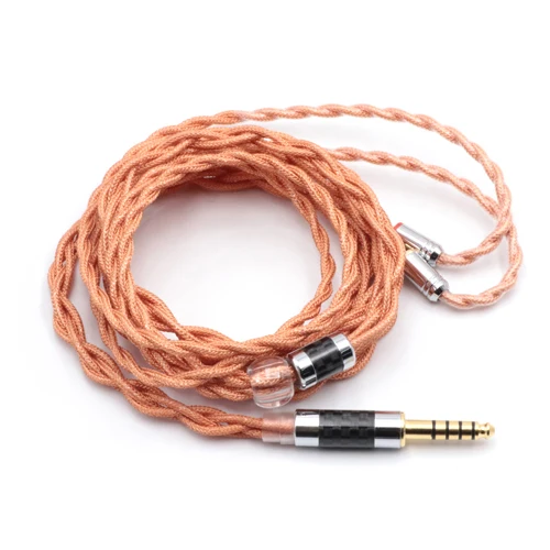 4.4mm-MMCX Linsoul LSC09 IEM Hi-Fi обновленный кабель 4 ядра один Кристалл Медь посеребренный кабель для наушников MMCX/2Pin 0,78 3,5 мм 2,5 мм 4,4 мм - Цвет: 4.4mm-MMCX