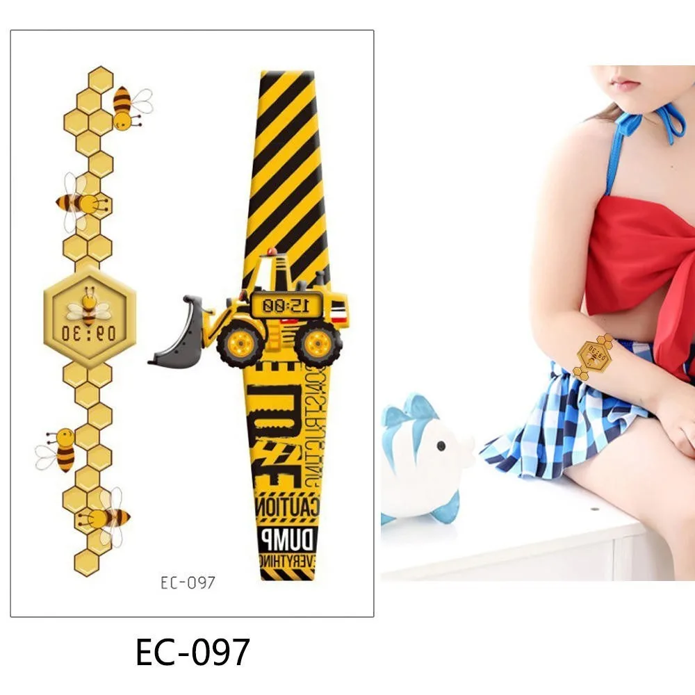 EC-097 Glaryyears 1 шт., Временные Макияж, детские наклейки-татуировки, Горячая, поддельные тату, флеш-тату, водонепроницаемые, маленькие, боди-арт, модный дизайн - Цвет: EC-097
