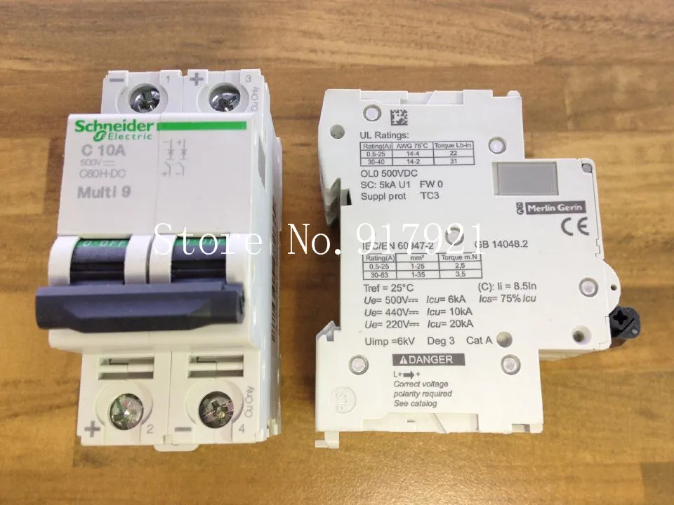 

[ZOB] Оригинальный MuIti 9C60H-DC 2P10A 500VDC DC Автоматический выключатель-5 шт./лот