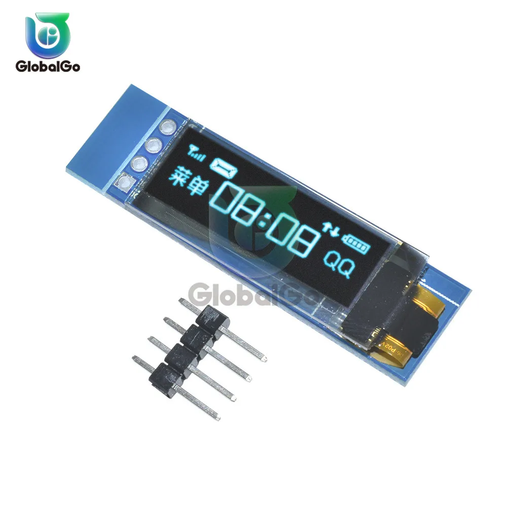 4pin 0 96 дюймов IIC Серийный синий белый oled дисплей модуль 128X32 I2C SSD1306 ЖК экран Плата GND
