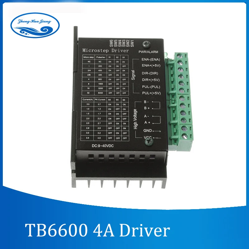

TB6600 Stepper Motor Driver Controller 4A 9~42V TTL 16 Micro-Step CNC Router 1 Axis NEW Upgraded of the 42/57/86 Stepper Motor