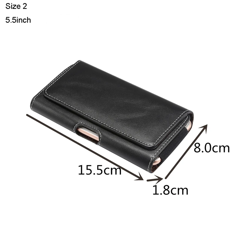 Size 2 Универсальный кожаный пояс кобура чехол для samsung S10 S9 S8 S7 S6 S5 note8 9 для iphone 8, 7, 6 6s X XS XR чехол крышка сумка на поясном ремне - Цвет: Size 2