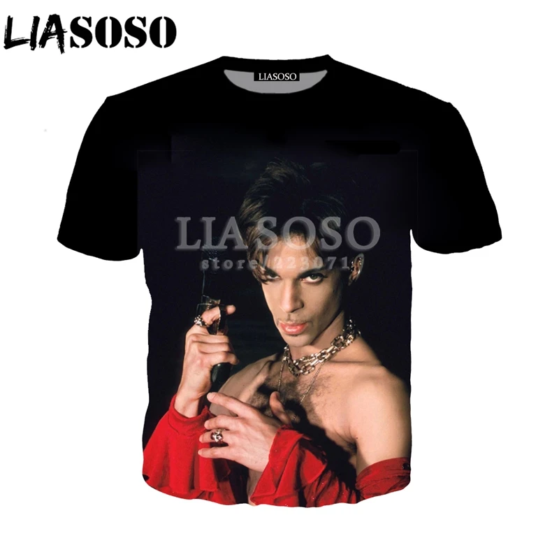 LIASOSO летняя модная мужская и женская футболка с коротким рукавом 3D принтом певицы