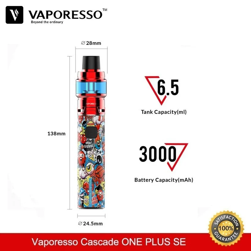 Набор электронных сигарет Vaporesso Cascade One Plus SE Kit 6 5 мл колба Vaper 3000 испаритель mAh с GT