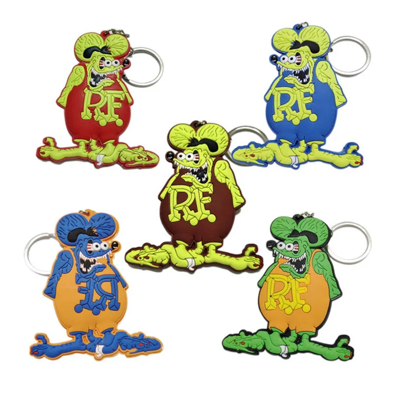 Rat Fink большой папа ПВХ брелок фигурки игрушки мультфильм кулоны косплей куклы 10