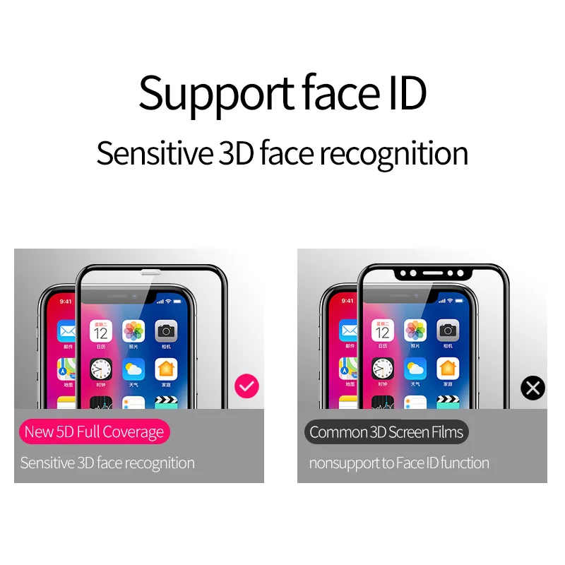 MSVII защита экрана закаленное стекло для iPhone X 10 5D полное покрытие iPhone10 мягкий