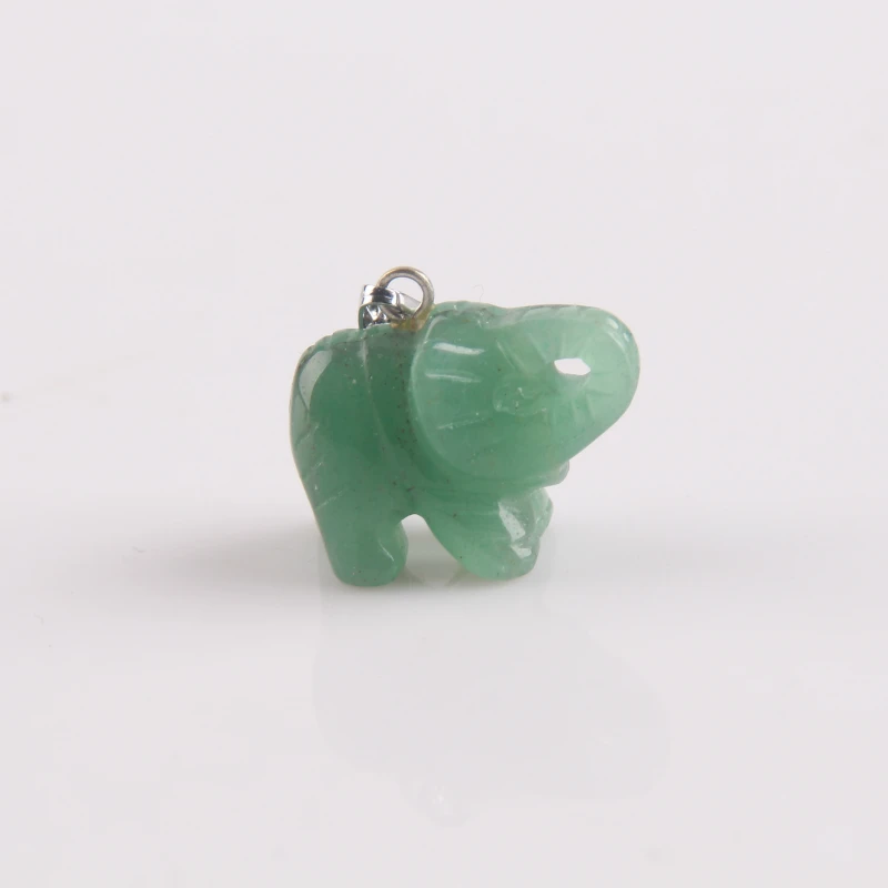 Подвески с натуральным камнем и кристаллами авантюрин милые со слоном подвески
