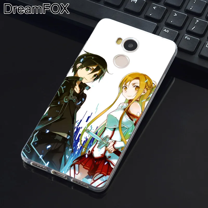 DREAMFOX M297 Sword Art онлайн Мягкий ТПУ силиконовый чехол для Xiaomi Redmi Note 3 4 4X5 5A 6 7 Pro Global |