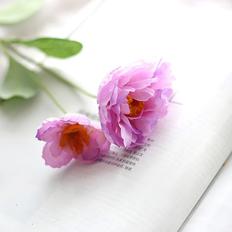 2 шт Цветок голова имитация розмарина Поппи искусственный цветок Свадебная