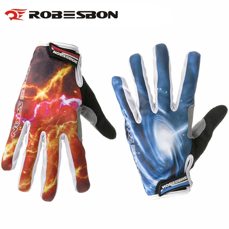 Перчатки для езды на велосипеде с 3D принтом открытом воздухе полным пальцем