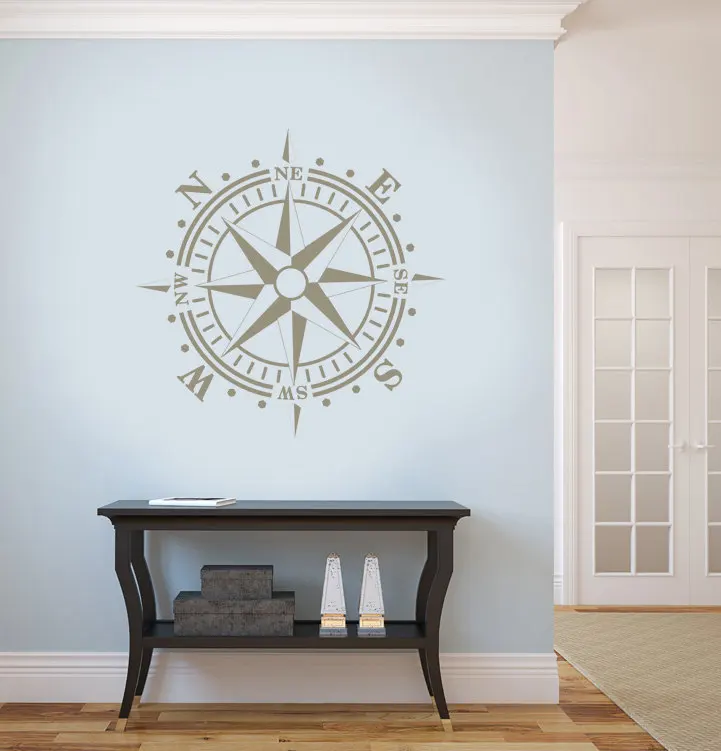 

Пляжный морской компас роза украшение для дома виниловый художественный съемный плакат роспись дизайн Настенная Наклейка компас наклейки ...