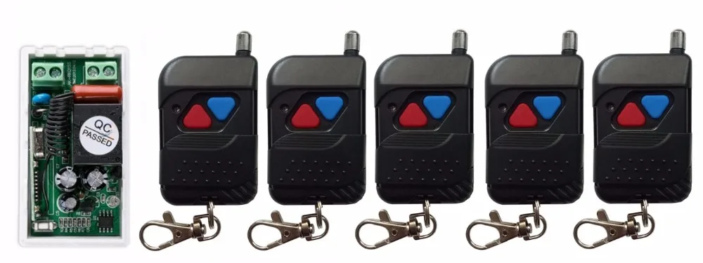 

Простая проводка, Новый AC 220V 1CH RF беспроводной переключатель системы дистанционного управления и 5 * Черный пульт дистанционного управления + 1 * приемник (с крышкой)