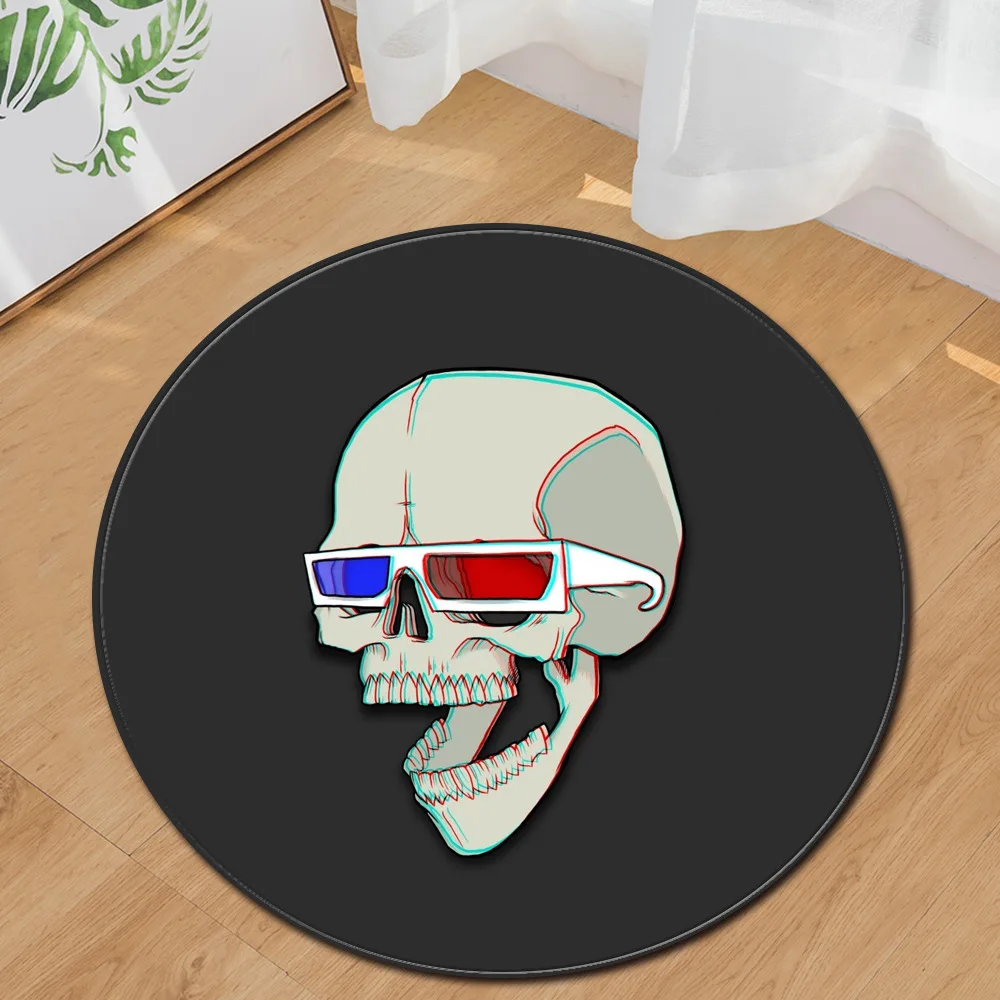 Круглый 3D череп коврики вечерние декоративные малыш комната игровой коврик для ползающего ребенка игры коврики из полиэстера ковер для Гостиная - Цвет: Y-006
