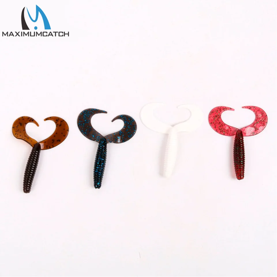 Maximumcatch 8 шт./лот мягкие рыболовные приманки с двумя хвостами 70 мм 3 г искусственная
