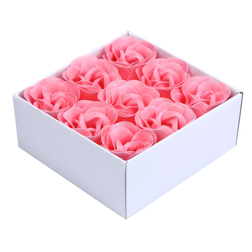 Pink 1 Набор, мыло в форме лепестка розы, мыло для тела, подарок на Рождество, вечерние, праздничные украшения, Подарочная коробка для конфет, освежитель воздуха - Цвет: Pink