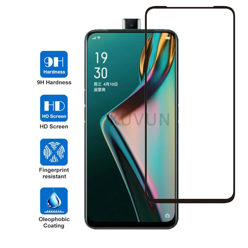 100 шт./лот для OPPO K3 полное покрытие закаленное стекло 6D Защитная пленка экрана