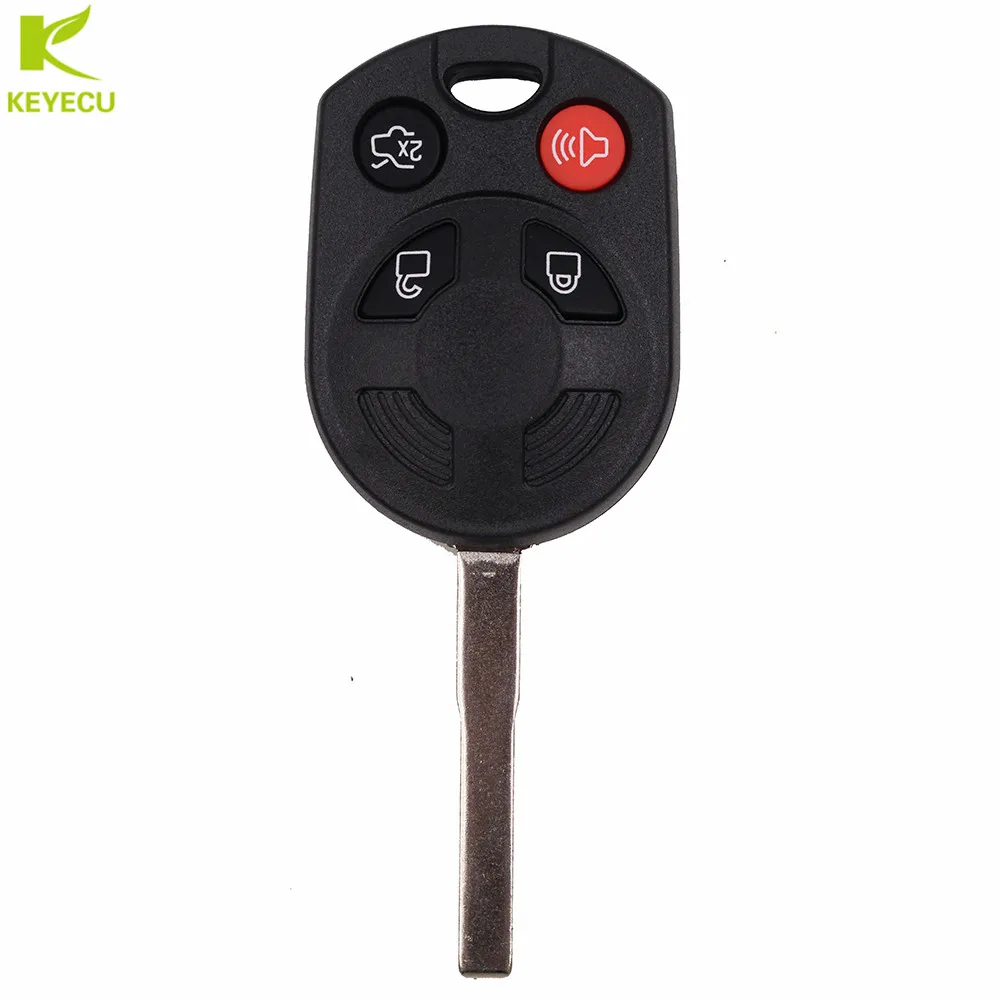 Дистанционный ключ KEYECU 3 + 1 чехол для Ford Escape C Max Focus Transit Connect с лезвием HU101|fob case|fob key |