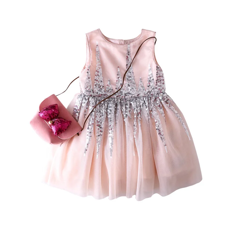 2019 г. Сетчатое платье для девочек новое летнее красивое малышей в европейском и