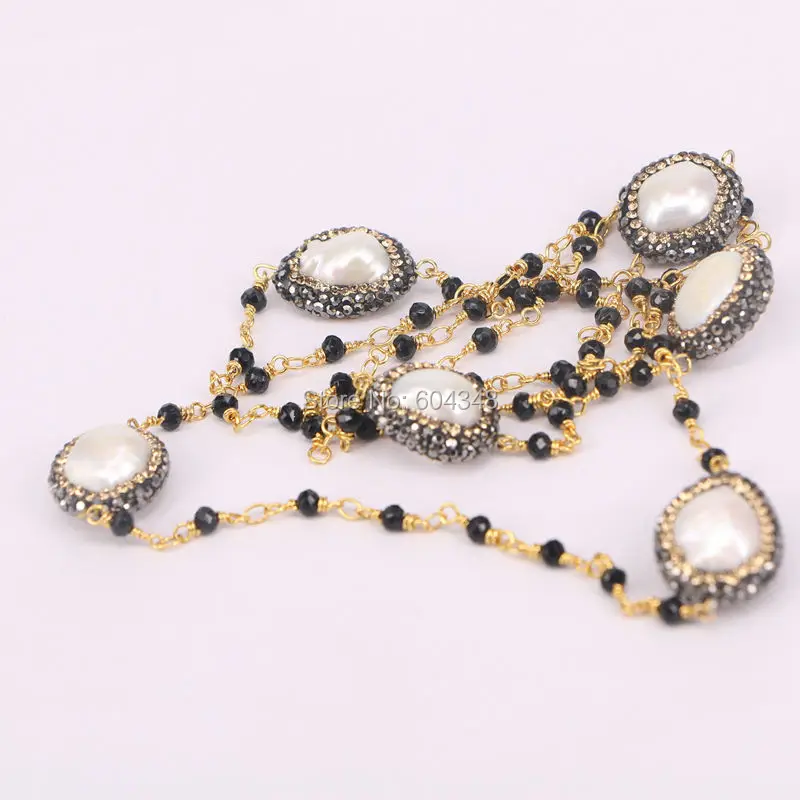 Ожерелье из пресноводного жемчуга 3 нити|freshwater pearl necklace|chain necklacefashion necklace |