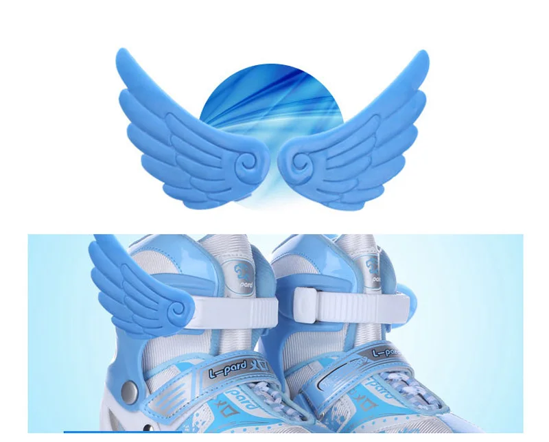 1 пара новинка обувь для катания на роликах орнамент в виде крыльев украшение